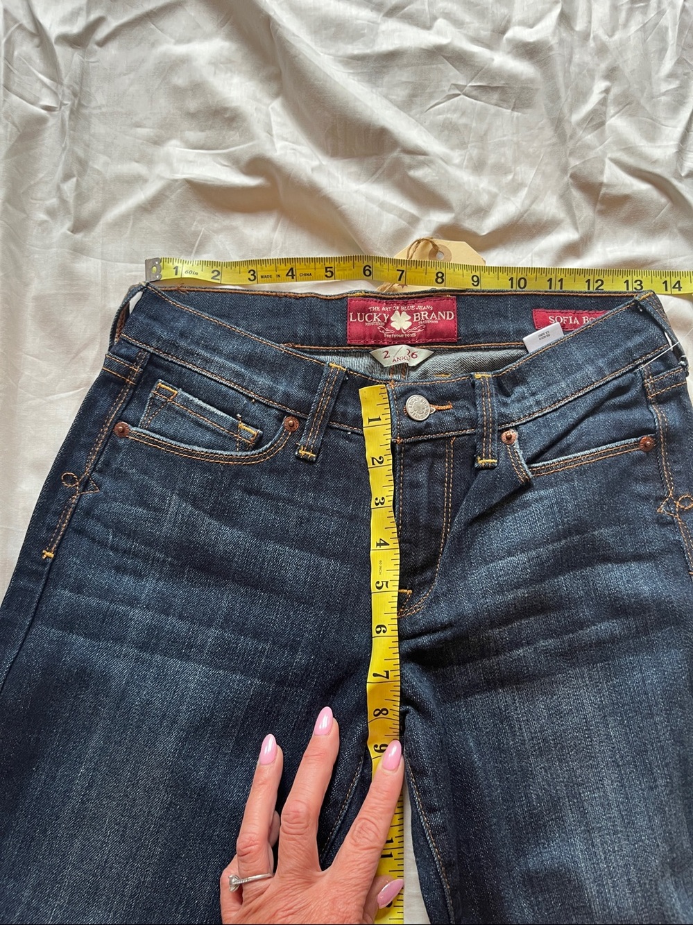 Lucky Brand Womens sz 26 Dark Indigo boot cut flare Y2K NWT - Picture 8 of 11